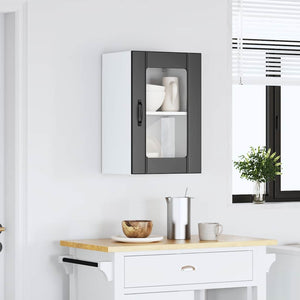 Küchen Hängeschrank Lucca mit Glastür Schwarz