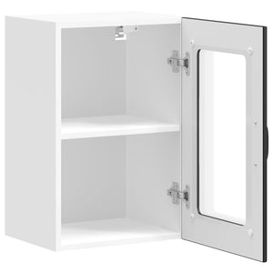 Küchen Hängeschrank Lucca mit Glastür Schwarz