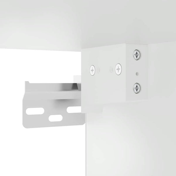 Küchen Hängeschrank Lucca, Hochglanz Weiß, Glastür