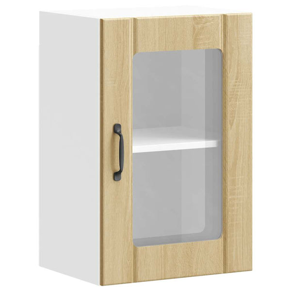 Küchen Hängeschrank Lucca Sonoma-Eiche Glastür