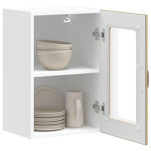 Küchen Hängeschrank Lucca Sonoma-Eiche Glastür