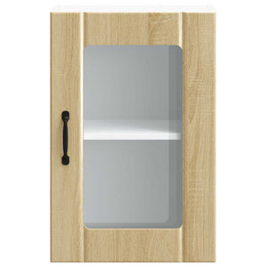 Küchen Hängeschrank Lucca Sonoma-Eiche Glastür