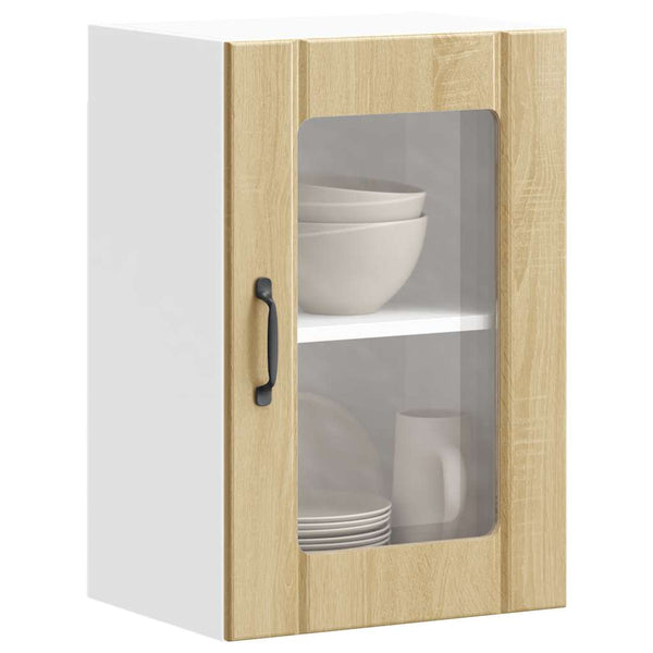 Küchen Hängeschrank Lucca Sonoma-Eiche Glastür