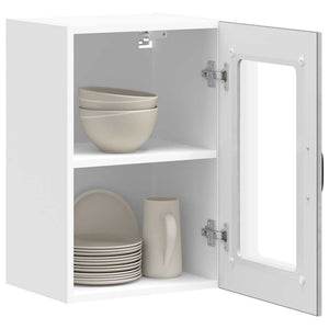 Küchen Hängeschrank Betongrau mit Glastür