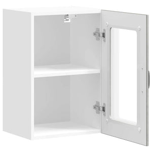 Küchen Hängeschrank Betongrau mit Glastür