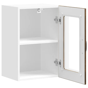 Küchen Hängeschrank Räuchereiche mit Glastür