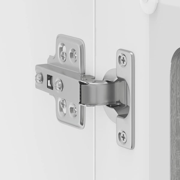 Küchen Hängeschrank Grau Sonoma mit Glastür