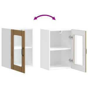 Küchen-Hängeschrank Lucca Artisan-Eiche mit Glastür