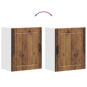 Küchen Hängeschränke 2er Set Altholz-Optik