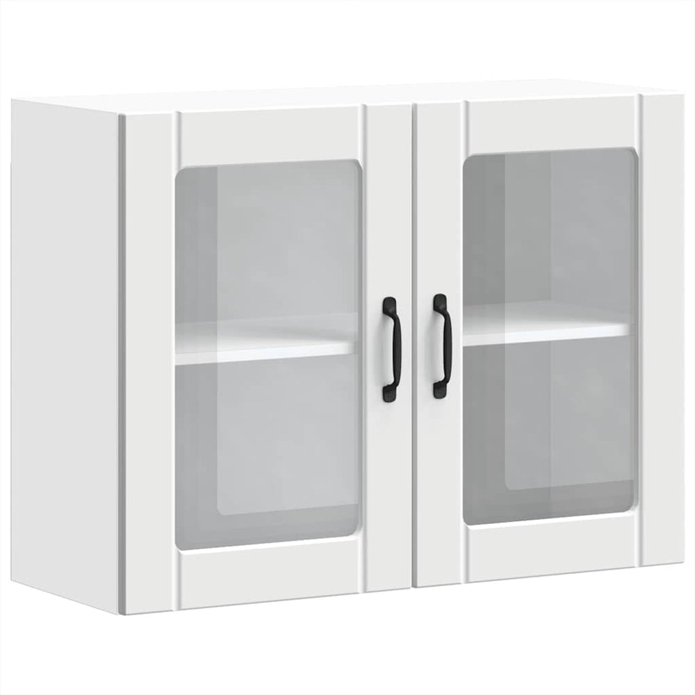 Küchen Hängeschrank Lucca Weiß mit Glastür