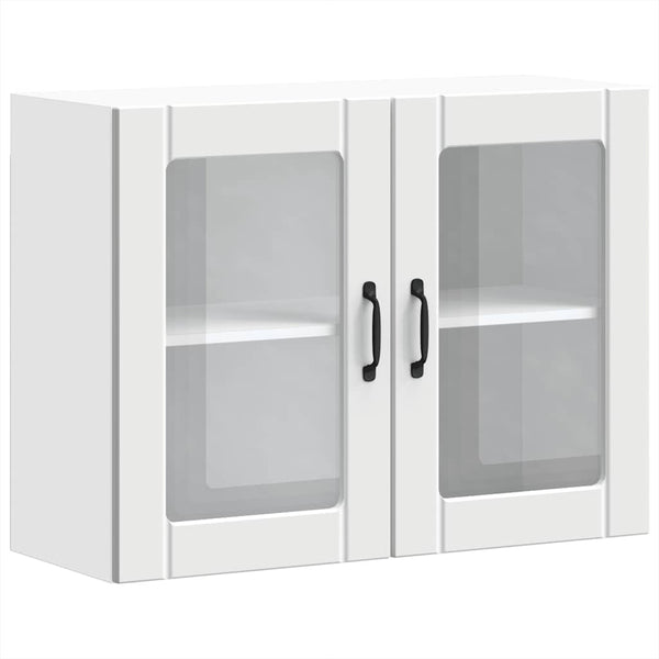 Küchen Hängeschrank Lucca Weiß mit Glastür