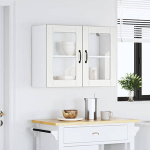 Küchen Hängeschrank Lucca Weiß mit Glastür