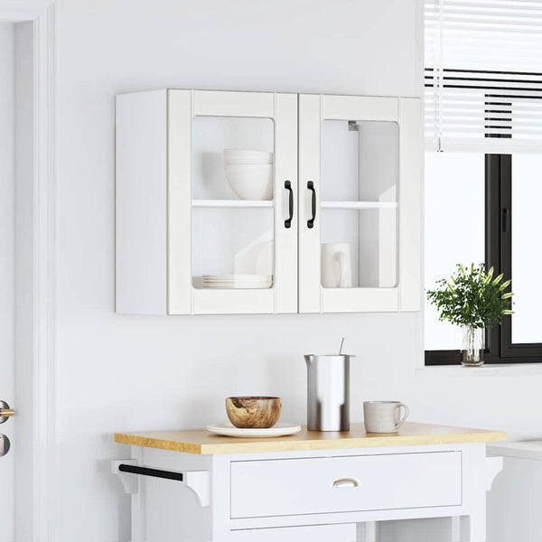 Küchen Hängeschrank Lucca Weiß mit Glastür