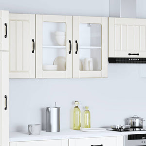 Küchen Hängeschrank Lucca Weiß mit Glastür