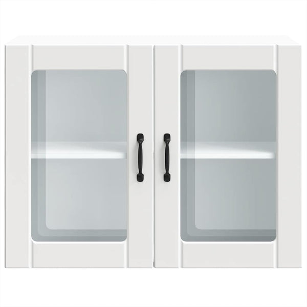 Küchen Hängeschrank Lucca Weiß mit Glastür