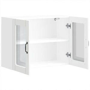 Küchen Hängeschrank Lucca Weiß mit Glastür