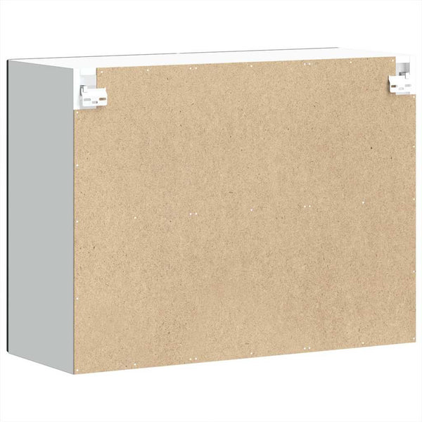 Küchen Hängeschrank Lucca Schwarz mit Glastür