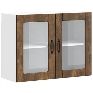 Küchen Hängeschrank Lucca Räuchereiche Glastür