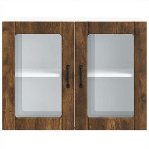 Küchen Hängeschrank Lucca Räuchereiche Glastür