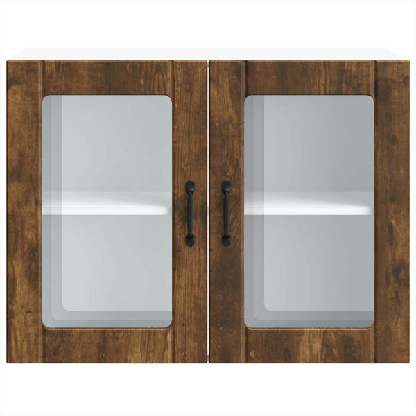 Küchen Hängeschrank Lucca Räuchereiche Glastür
