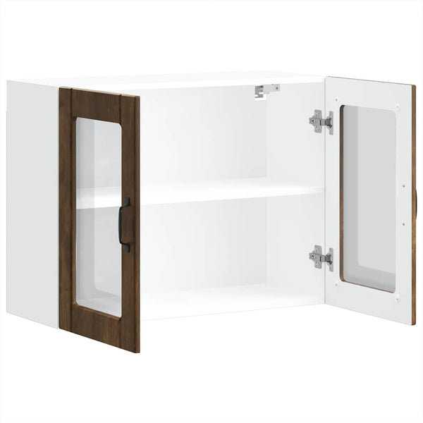 Küchen Hängeschrank Lucca Räuchereiche Glastür