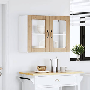 Küchen-Hängeschrank Artisan Eiche mit Glastür