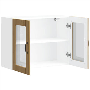 Küchen-Hängeschrank Artisan Eiche mit Glastür