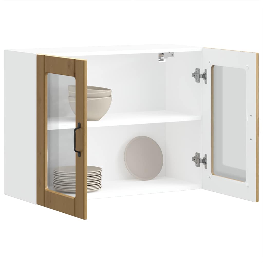 Küchen-Hängeschrank Artisan Eiche mit Glastür