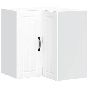 vidaXL Meuble haut d'angle de cuisine Lucca Blanc Bois d'ingénierie