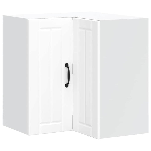 vidaXL Meuble haut d'angle de cuisine Lucca Blanc Bois d'ingénierie