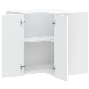 vidaXL Meuble haut d'angle de cuisine Lucca Blanc Bois d'ingénierie