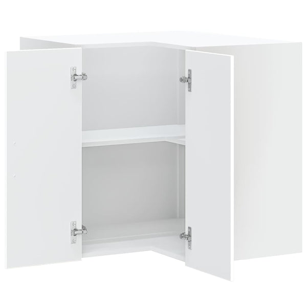 vidaXL Meuble haut d'angle de cuisine Lucca Blanc Bois d'ingénierie