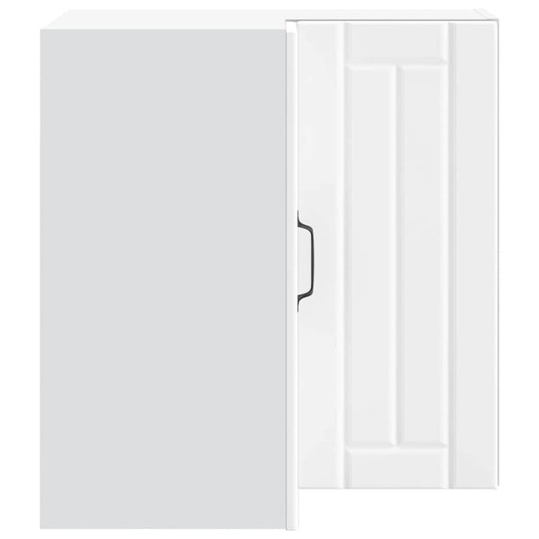 vidaXL Meuble haut d'angle de cuisine Lucca Blanc Bois d'ingénierie