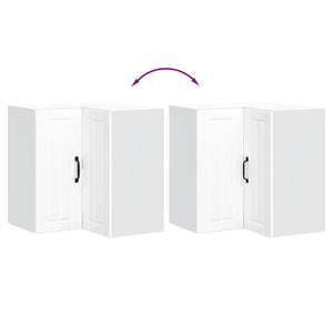 vidaXL Meuble haut d'angle de cuisine Lucca Blanc Bois d'ingénierie