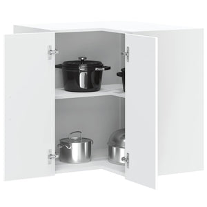 vidaXL Meuble haut d'angle de cuisine Lucca Blanc Bois d'ingénierie