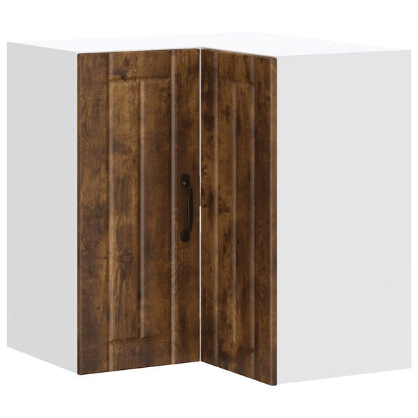 vidaXL Meuble haut d'angle de cuisine Lucca Chêne fumé Bois d'ingénierie