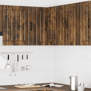 vidaXL Meuble haut d'angle de cuisine Lucca Chêne fumé Bois d'ingénierie