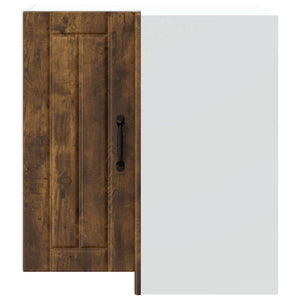 vidaXL Meuble haut d'angle de cuisine Lucca Chêne fumé Bois d'ingénierie