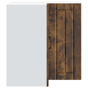 vidaXL Meuble haut d'angle de cuisine Lucca Chêne fumé Bois d'ingénierie