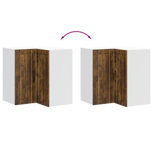vidaXL Meuble haut d'angle de cuisine Lucca Chêne fumé Bois d'ingénierie