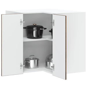 vidaXL Meuble haut d'angle de cuisine Lucca Chêne fumé Bois d'ingénierie