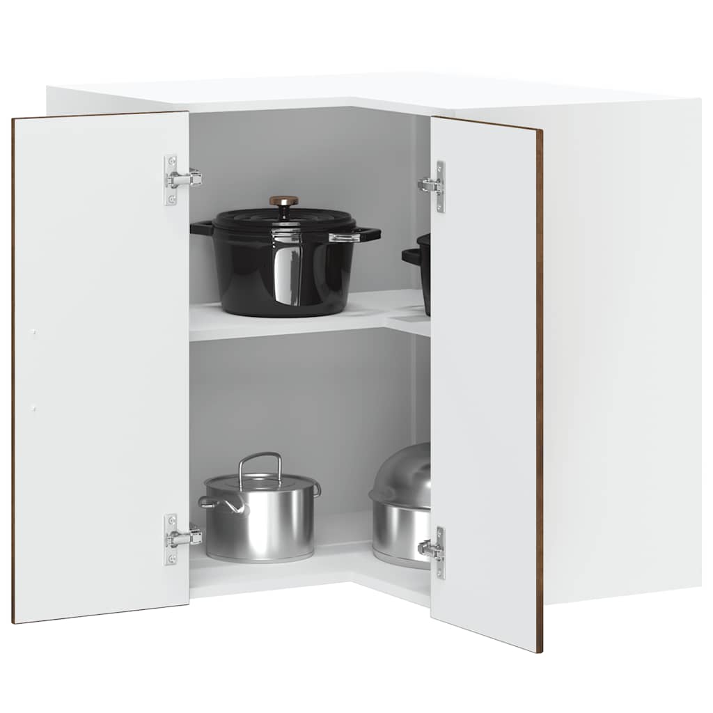 vidaXL Meuble haut d'angle de cuisine Lucca Chêne fumé Bois d'ingénierie