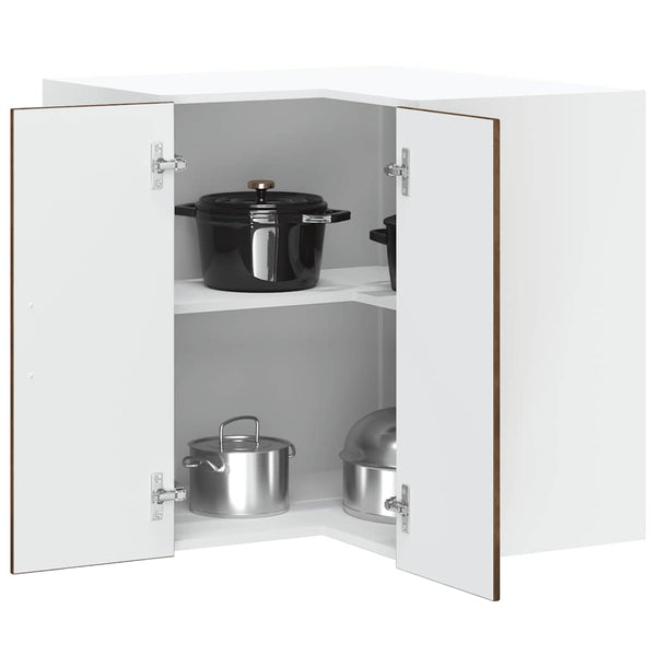 vidaXL Meuble haut d'angle de cuisine Lucca Chêne fumé Bois d'ingénierie