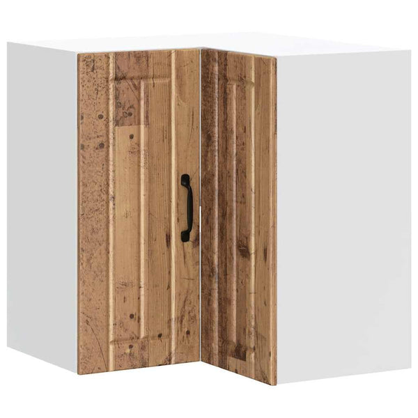 Küchen Eckhängeschrank Altholz-Optik