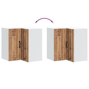 Küchen Eckhängeschrank Altholz-Optik