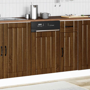 vidaXL Dishwasher Panel Lucca Brown Oak Look Engineered Wood