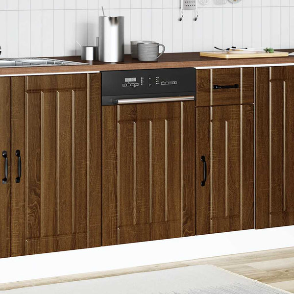 vidaXL Dishwasher Panel Lucca Brown Oak Look Engineered Wood
