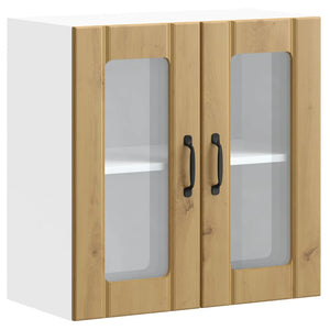 Küchen Hängeschrank Artisan Eiche mit Glastür
