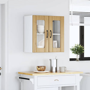 Küchen Hängeschrank Artisan Eiche mit Glastür