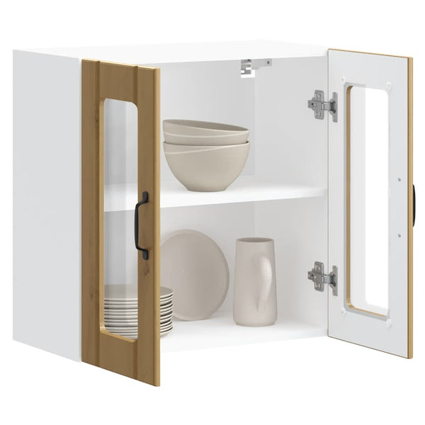 Küchen Hängeschrank Artisan Eiche mit Glastür